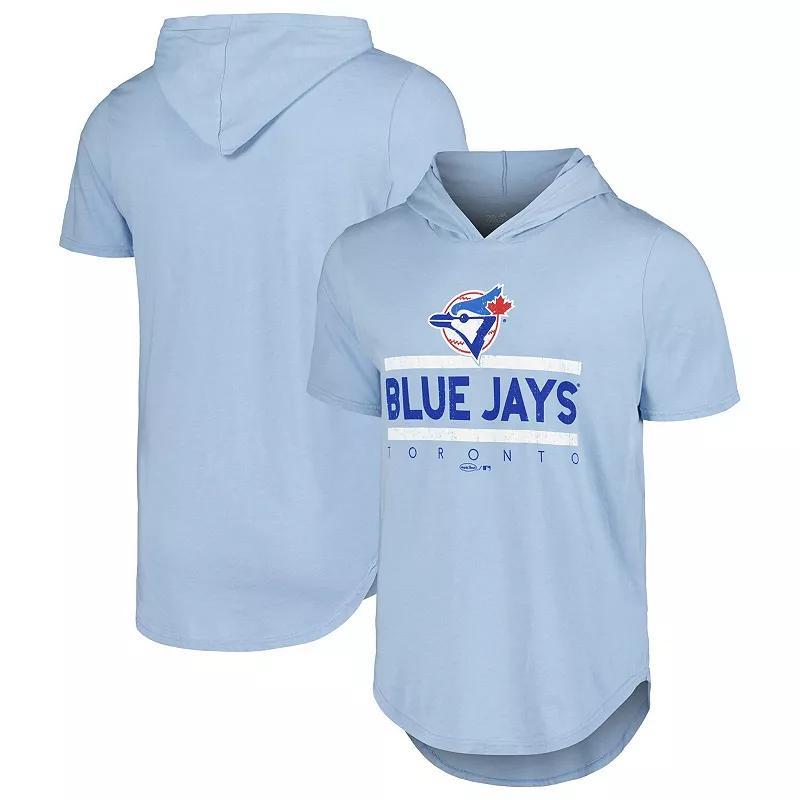 Mens Majestic Threads Powder Blue Toronto Blue Jays Tri-Blend Hoodie T-Shirt Product Image