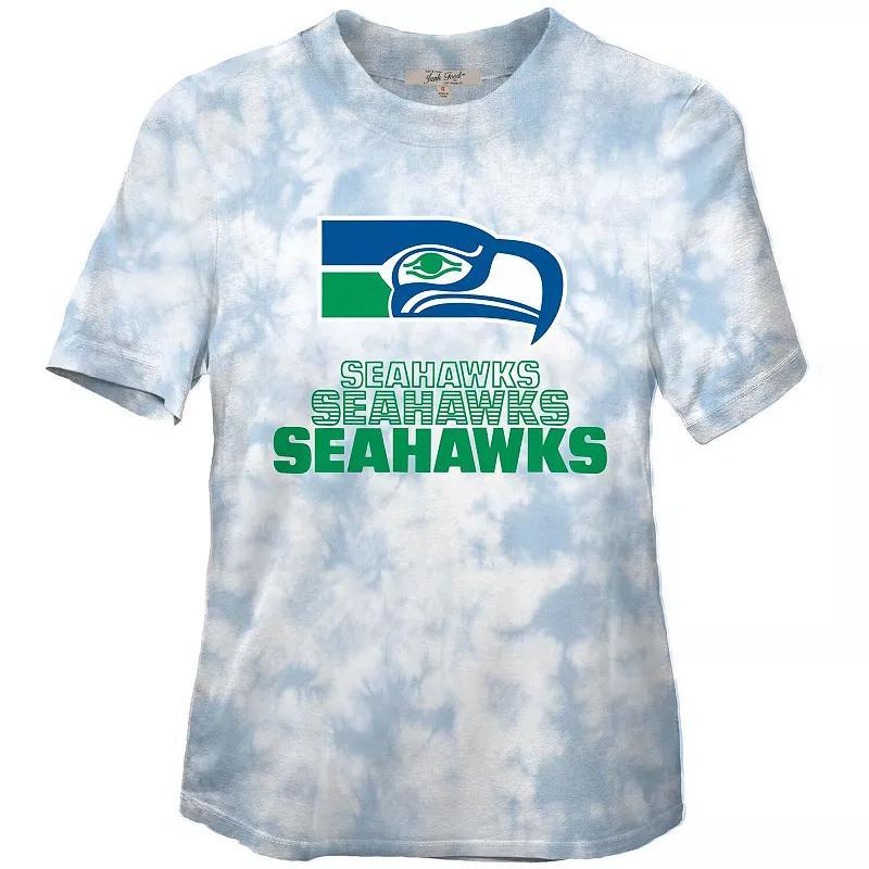 Womens Junk Food Royal Seattle Seahawks Team Spirit Tie-Dye T-Shirt Product Image