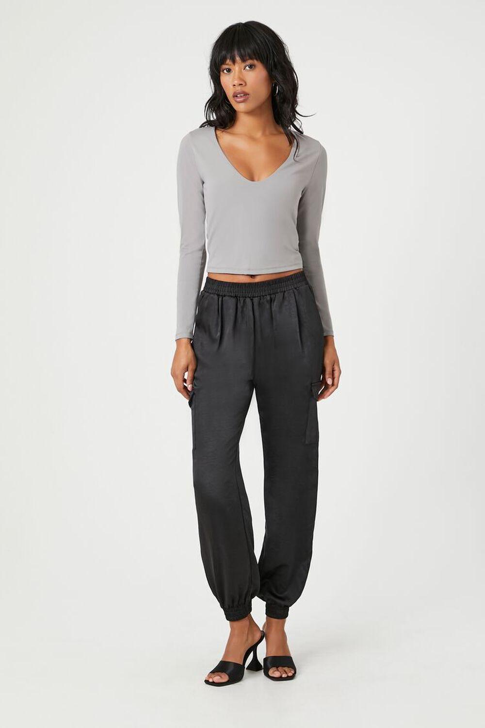 Satin High-Rise Joggers | Forever 21 product image