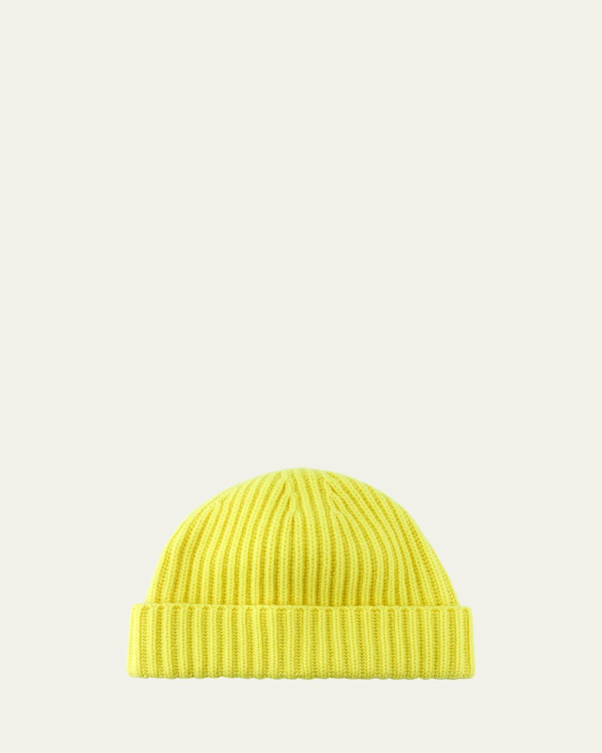 Mens Rib-Knit Cashmere Beanie Hat Product Image