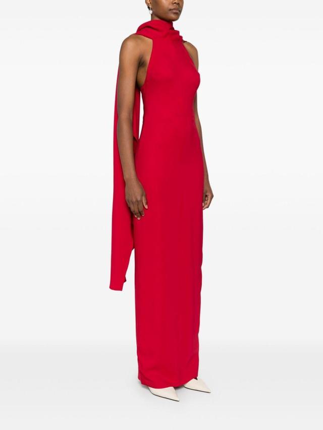 SOLACE LONDON Emerson Gown In Red Product Image