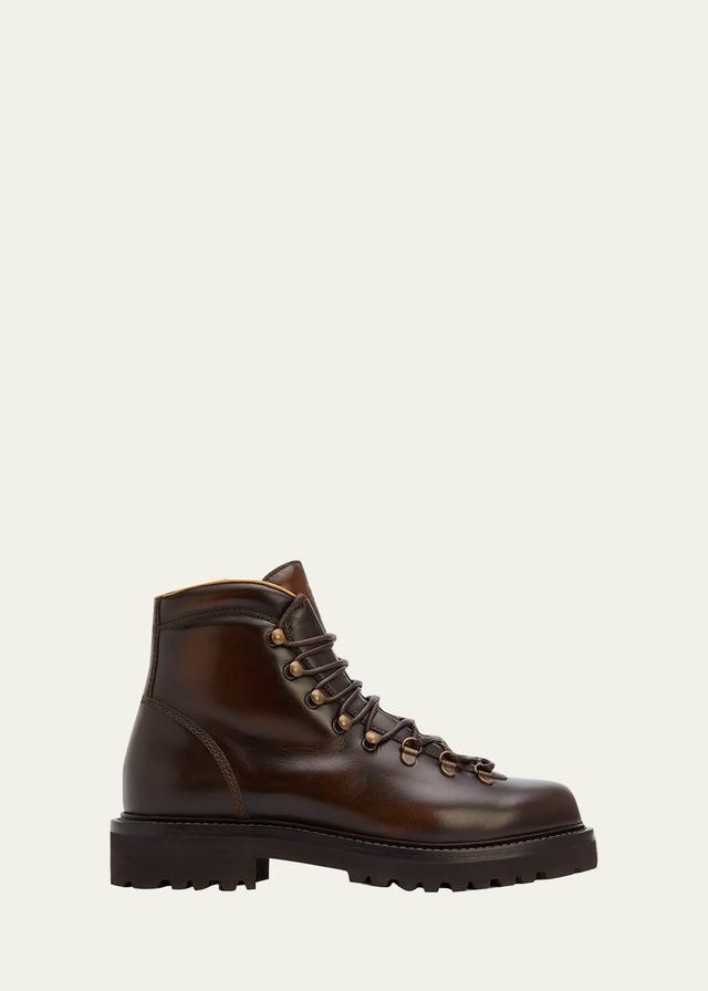 Mens Leather Lace-Up Hiking Boots Product Image