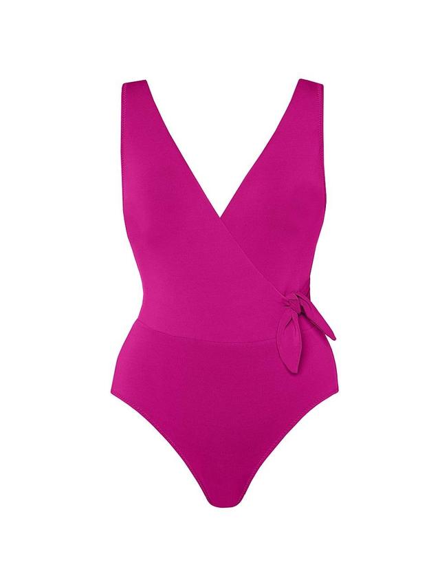 Womens Ava Wrap One-Piece Swimsuit Product Image