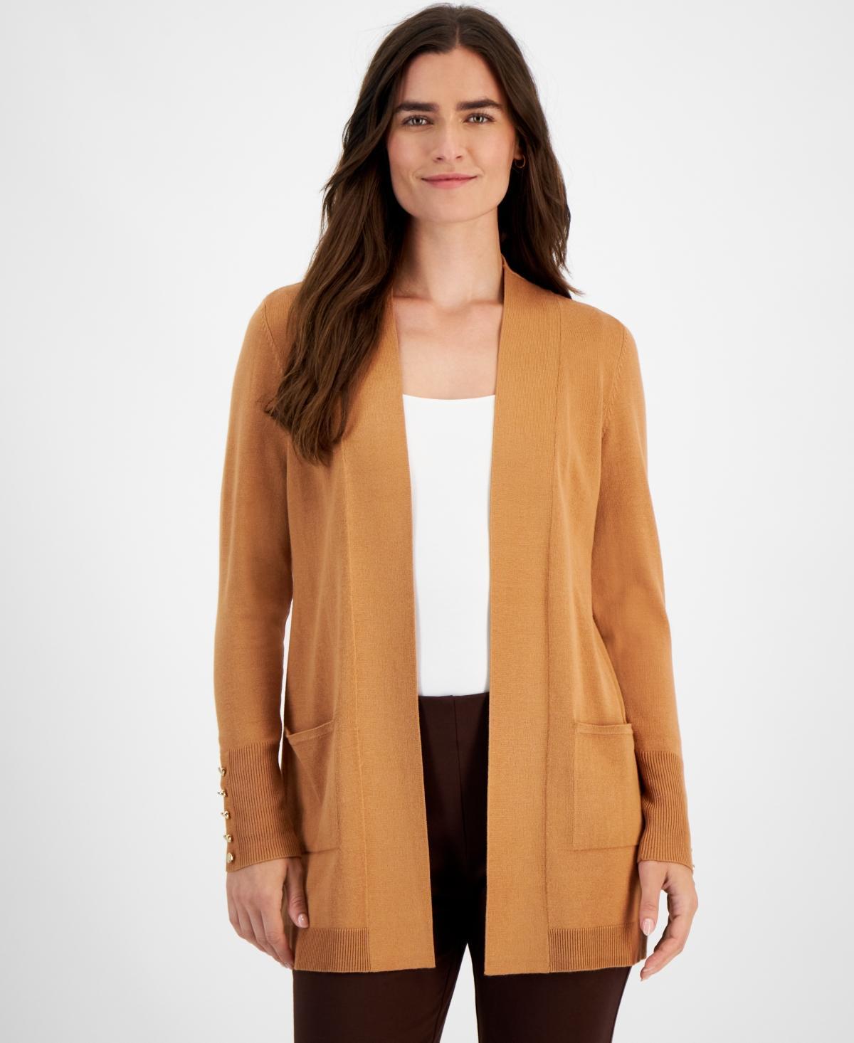 Jm Collection Womens Button-Sleeve Flyaway Cardigan, Xs-4X, Created for Macys Product Image