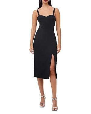 French Connection Echo Lace Trim Crepe Cocktail Sheath Dress Product Image