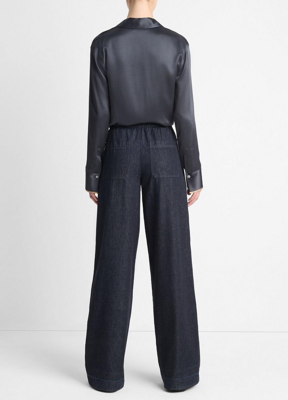 Cotton Mid-Rise Wide-Leg Pant Product Image