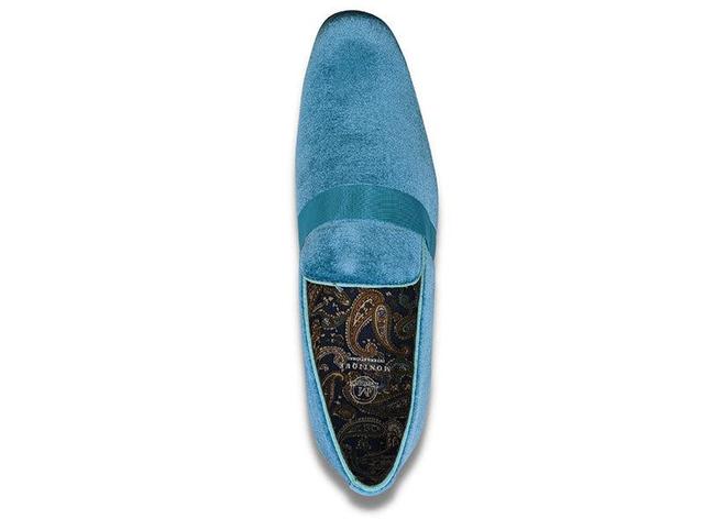 (Size 10½) Aqua Solid Velvet Loafer Product Image