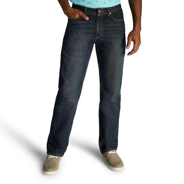 Mens Lee Relaxed Fit Stretch Jeans Med Blue Product Image