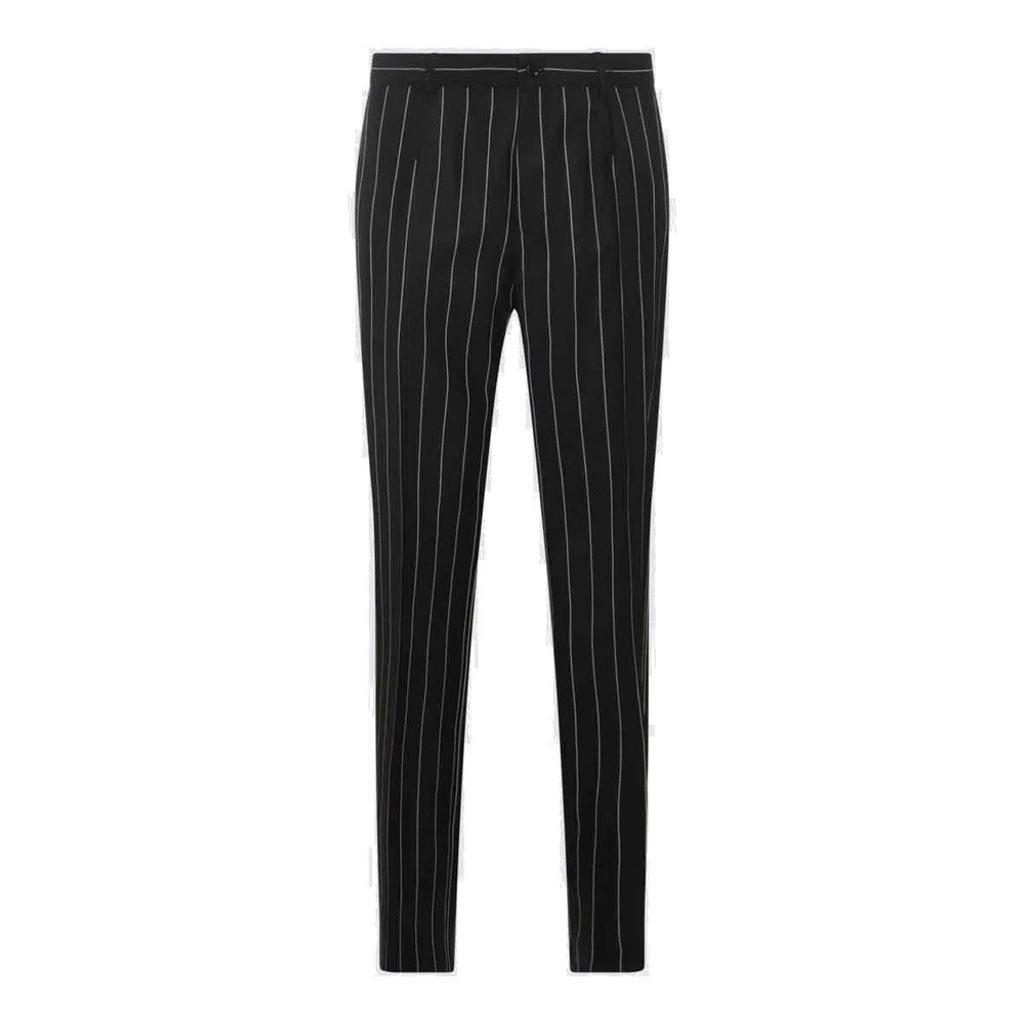 Pinstriped Pants In Black product image