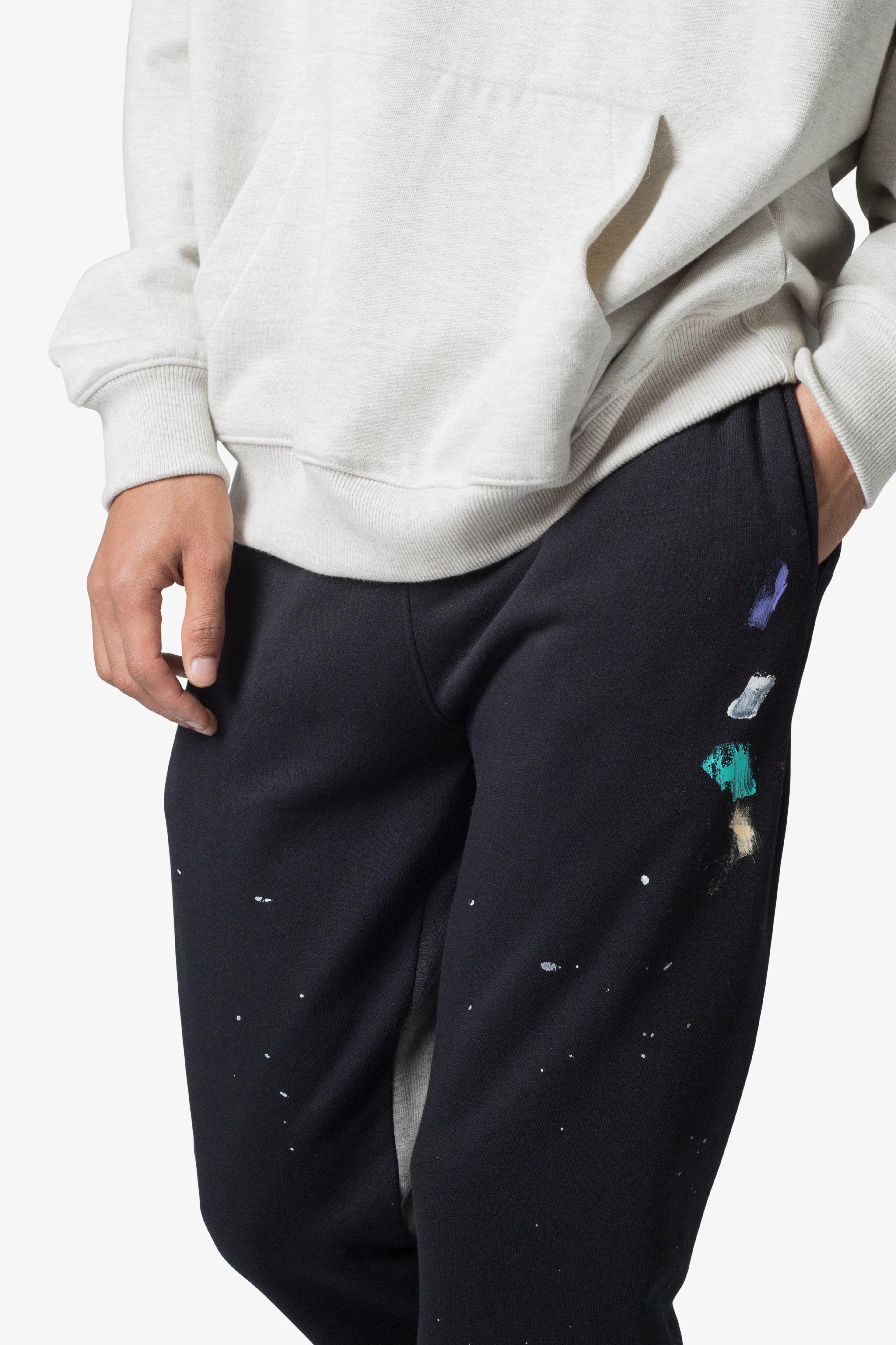 Contrast Bootcut Sweatpants - Black Product Image