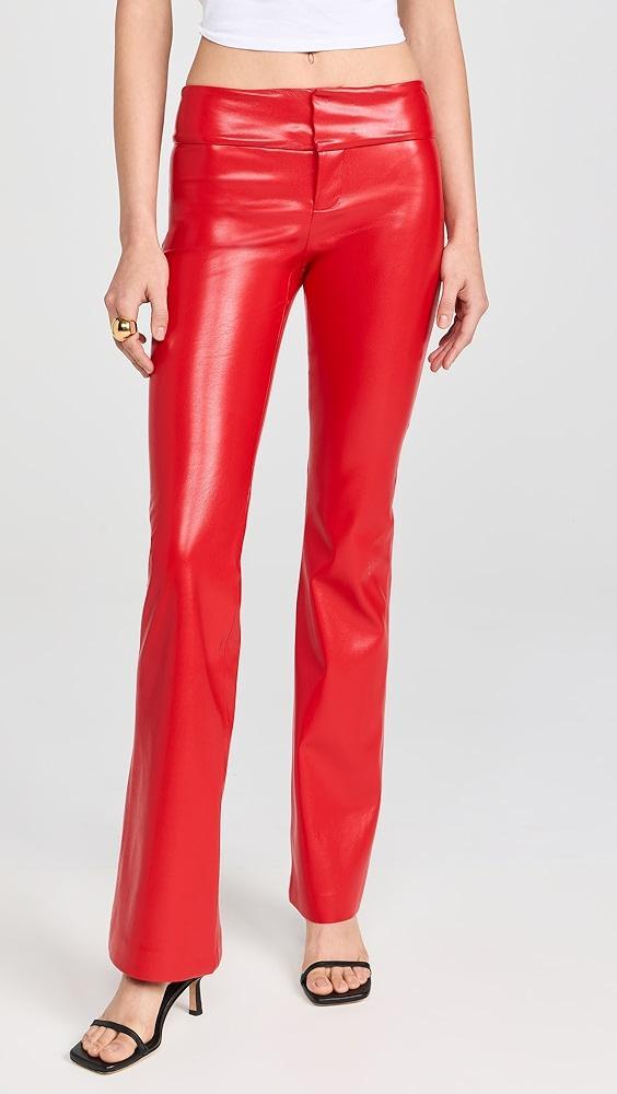 alice + olivia Olivia Vegan Leather Bootcut Pants | Shopbop Product Image