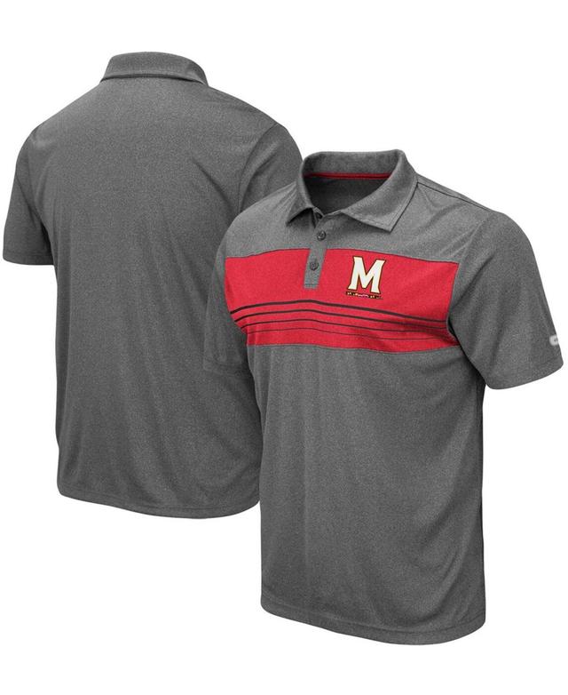 Mens Heathered Charcoal Maryland Terrapins Team Smithers Polo Product Image