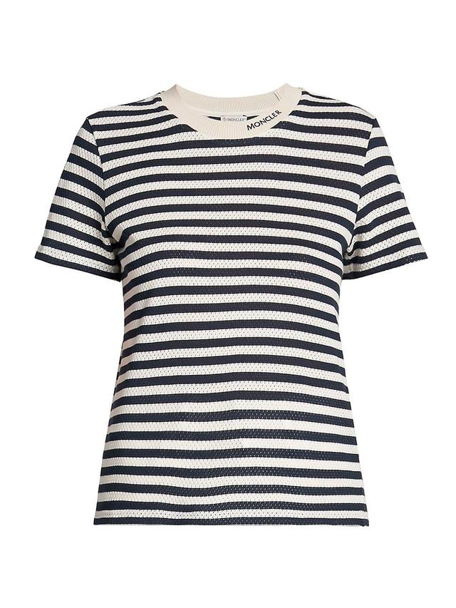 Womens Striped Cotton T-Shirt Product Image