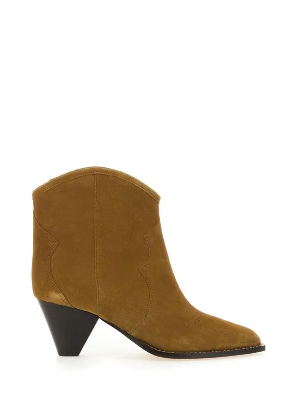 ISABEL MARANT Darizo Suede Ankle Boots In Brown product image