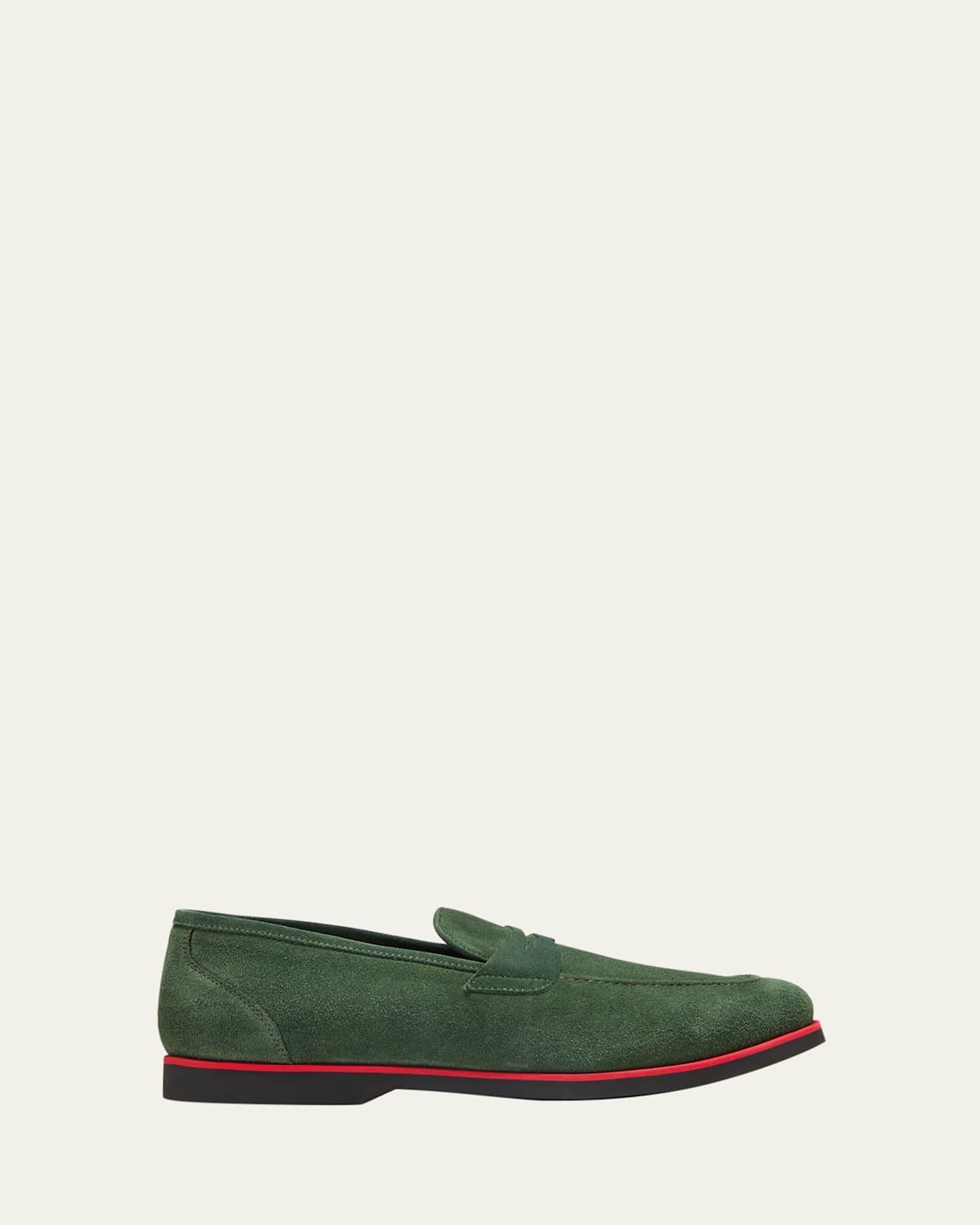 Mens Suede Penny Loafers Product Image