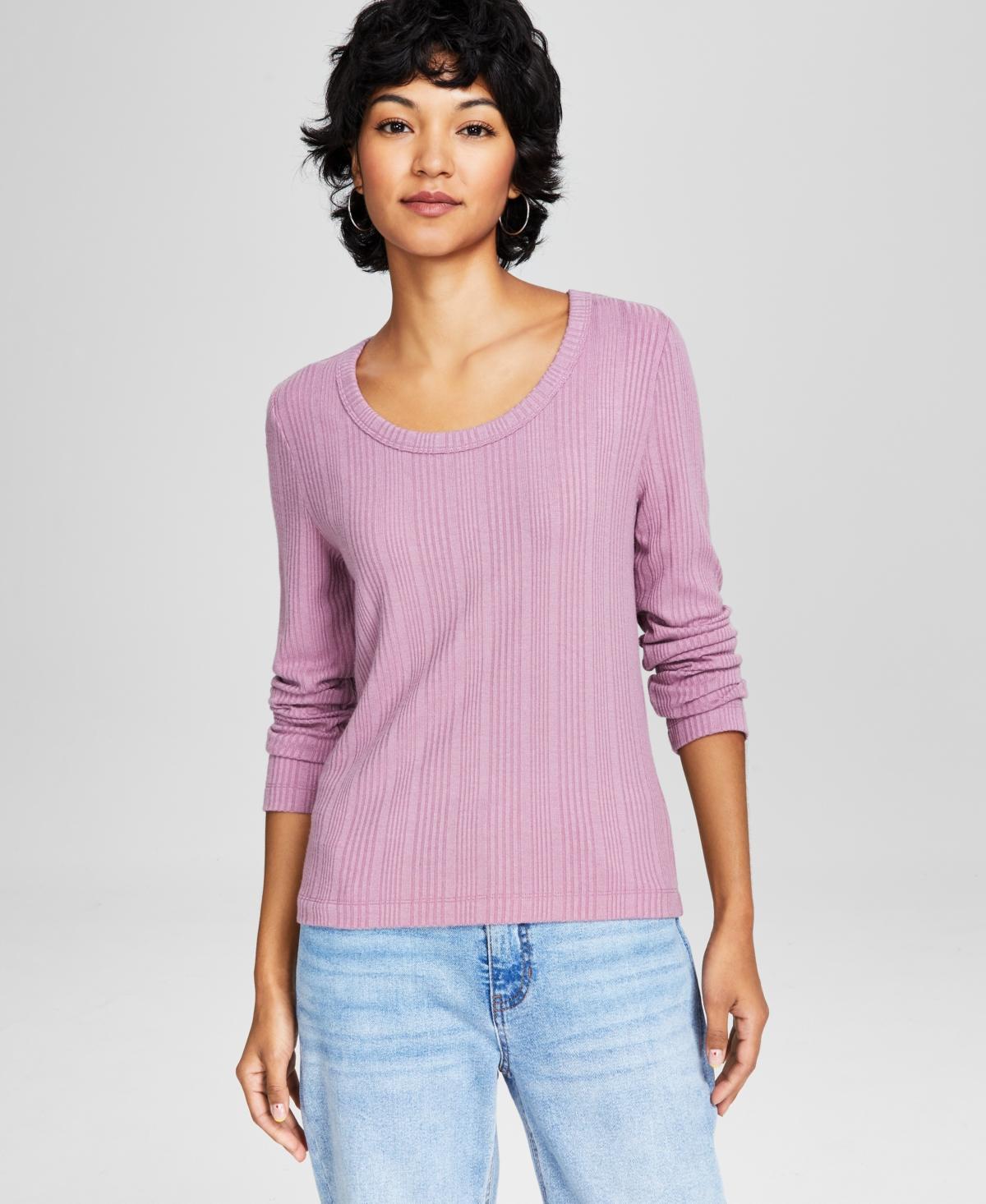 And Now This Womens Ribbed Scoop-Neck Top, Created for Macys Product Image