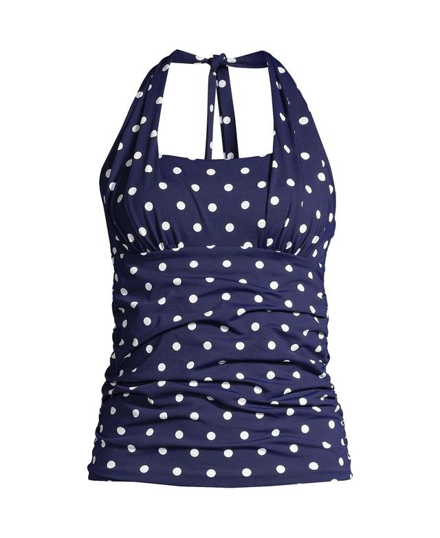 Lands End Plus Size Square Neck Halter Tankini Swimsuit Top Product Image