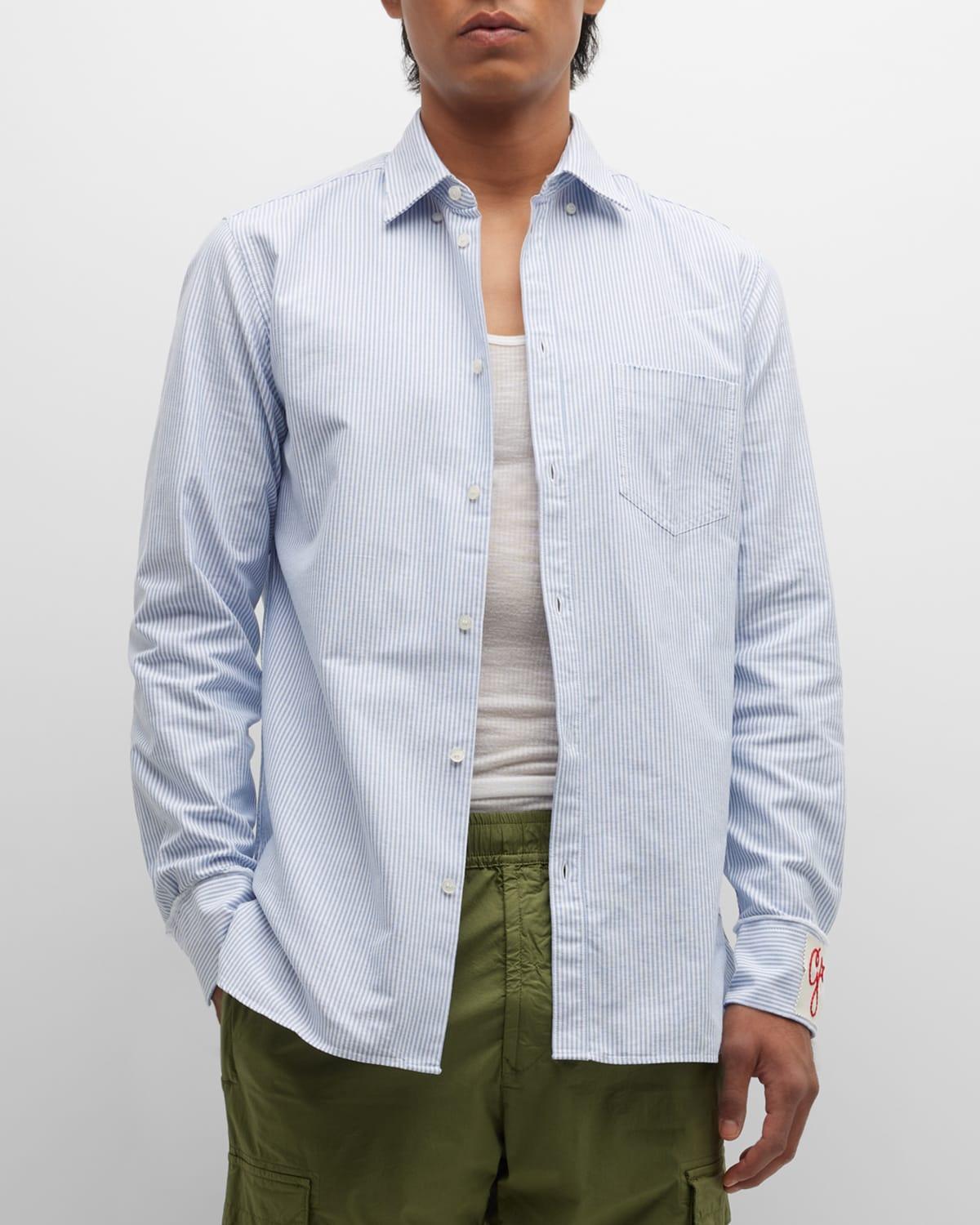 Mens Striped Sport Shirt Product Image