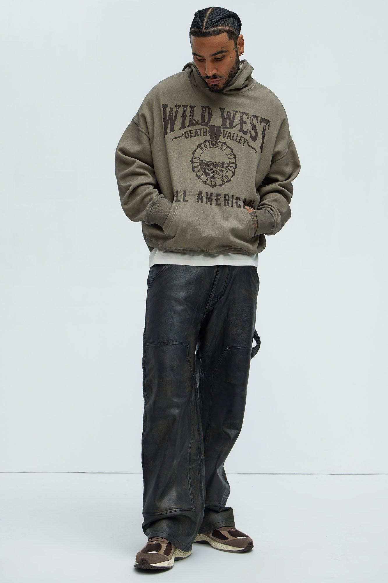 Tyson Wild West Oversized Hoodie - Brown Product Image