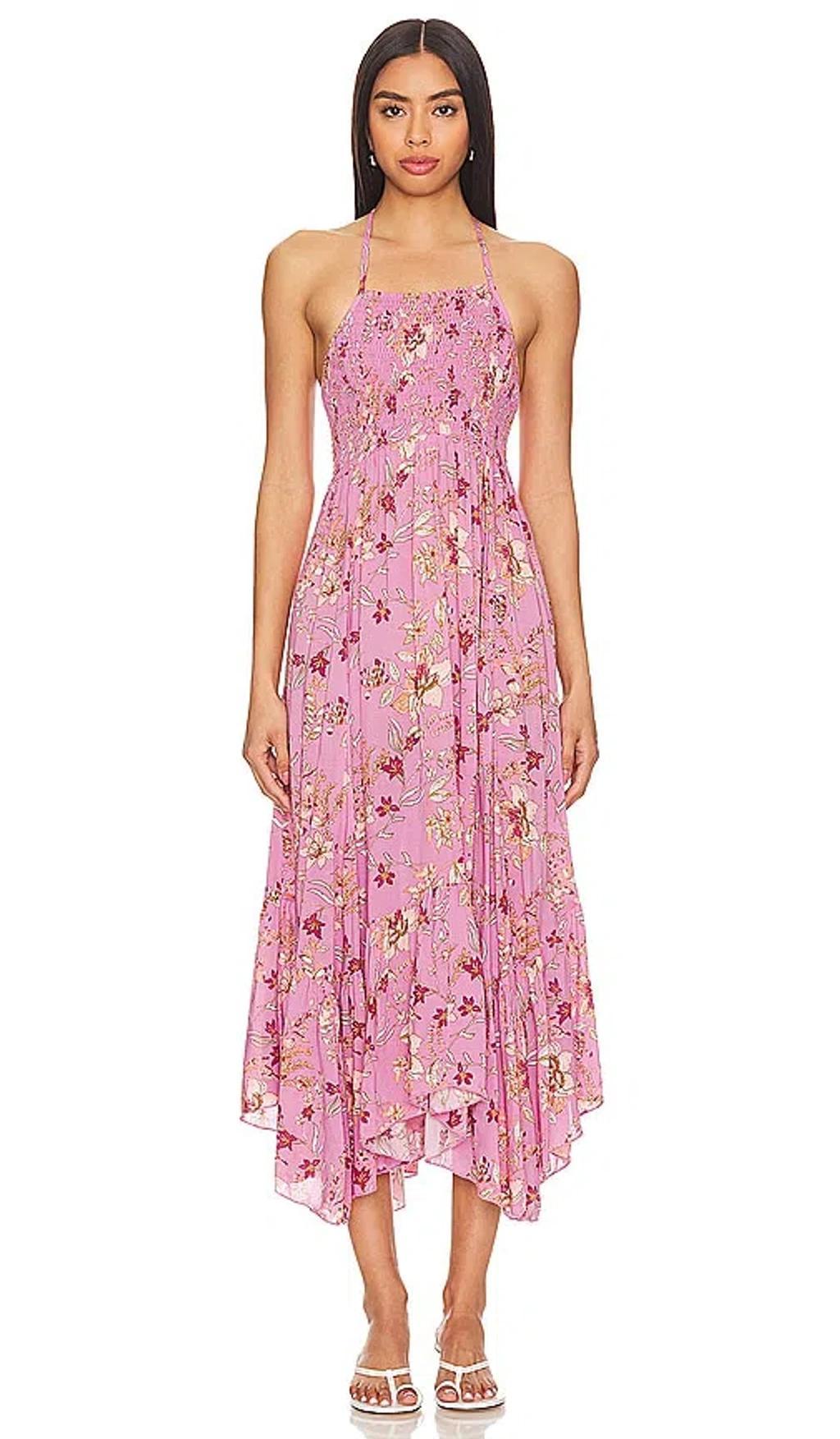 Heat Wave Printed Maxi Dress In Pink product image