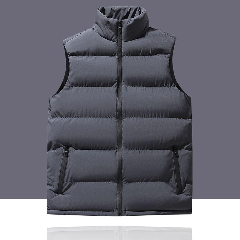 Plain Zip Puffer Vest Product Image