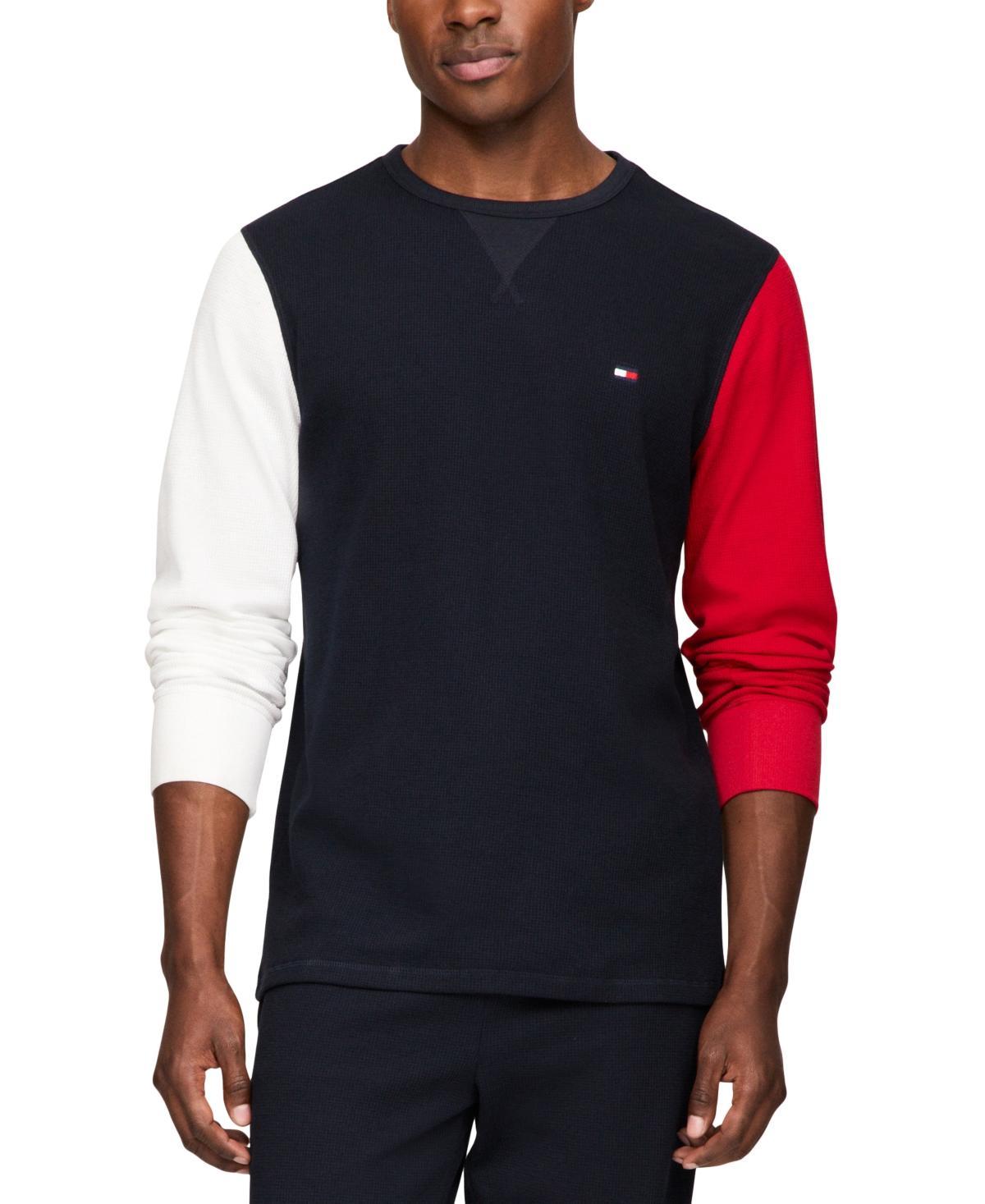 Tommy Hilfiger Mens Thermal Logo Long-Sleeve Pajama Shirt Product Image