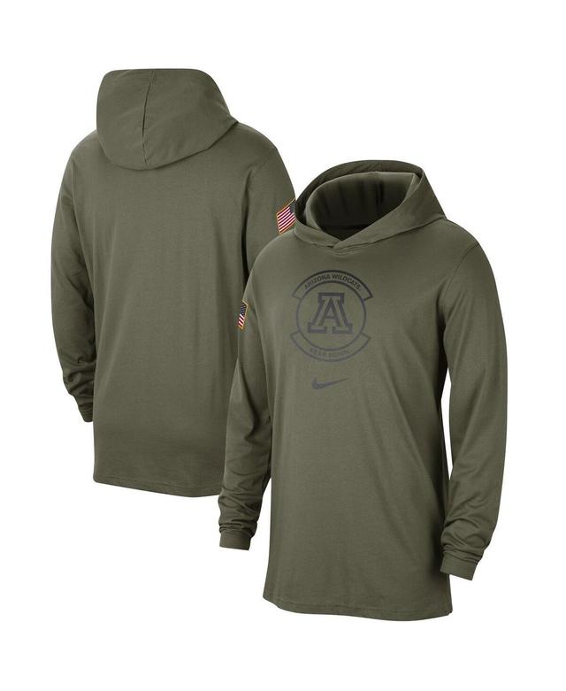 Mens Nike Olive Oregon Ducks Military-Inspired Pack Long Sleeve Hoodie T-shirt Product Image