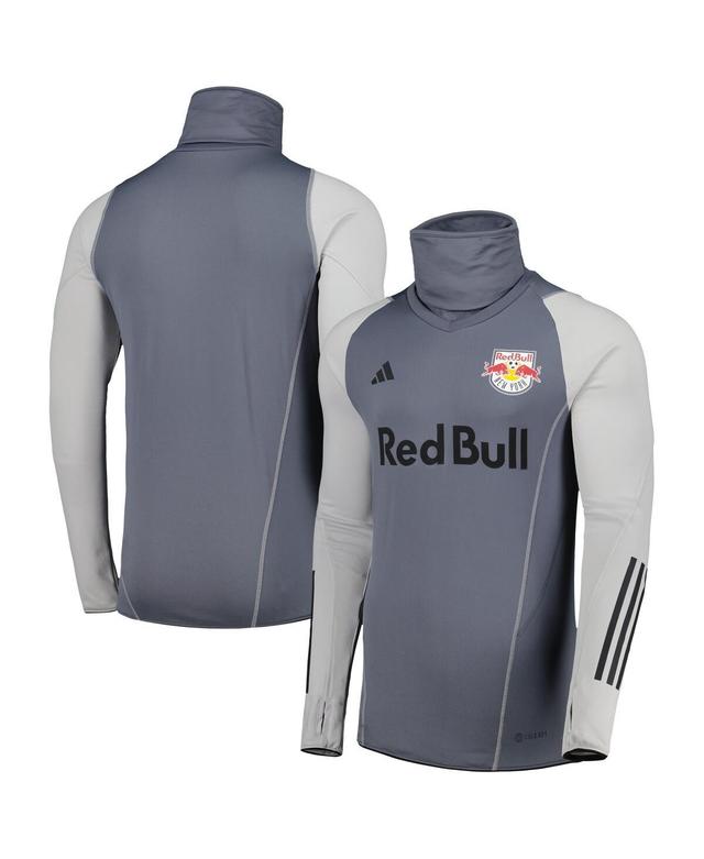 Mens adidas Gray New York Red Bulls Warm Raglan COLD.RDY Top Product Image