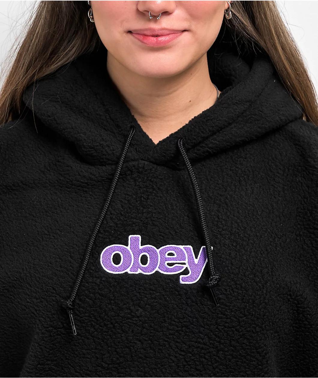 Obey Harper Black Fleece Hoodie Product Image