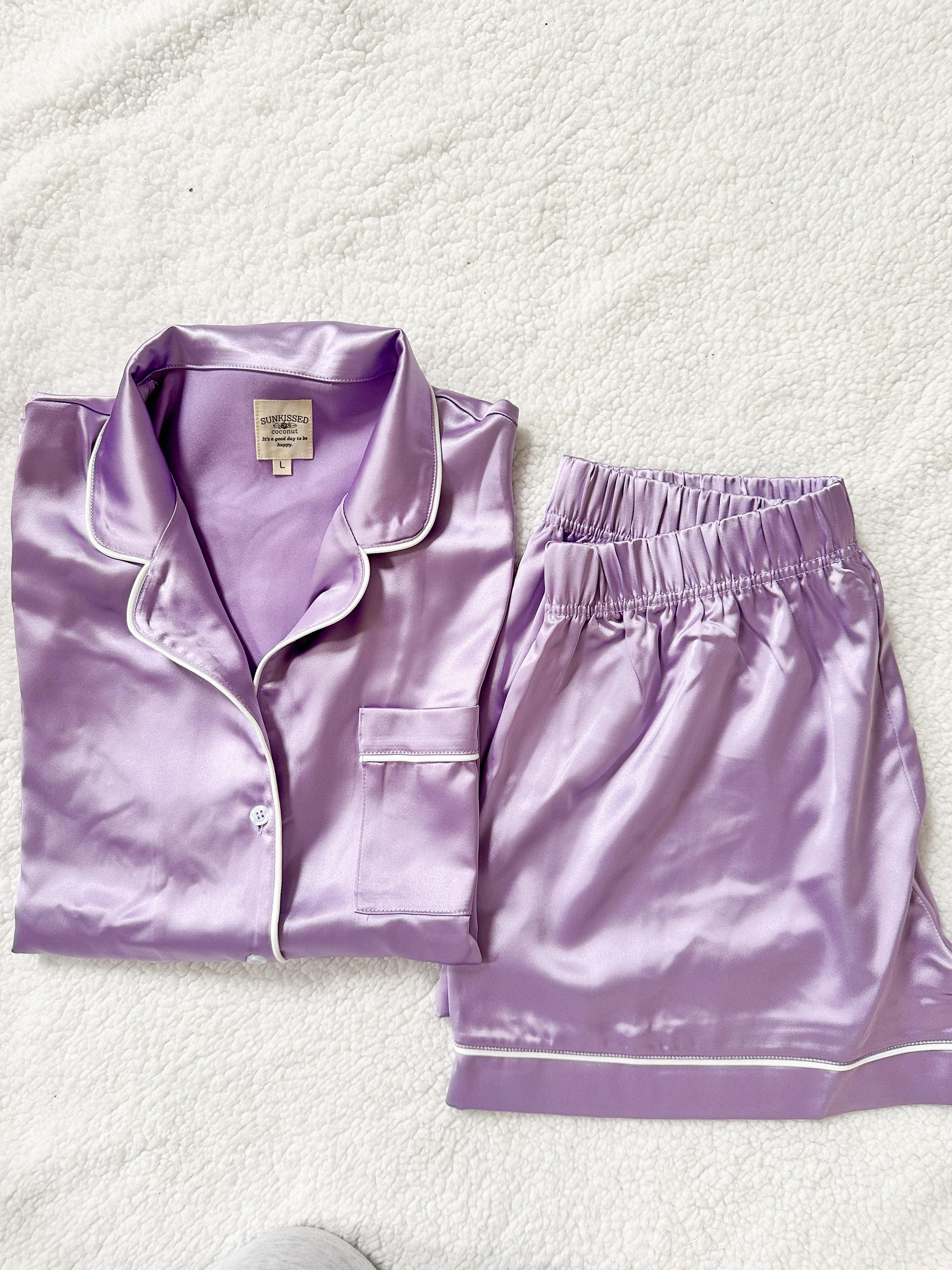 Champagne Purple Pajama Set Product Image