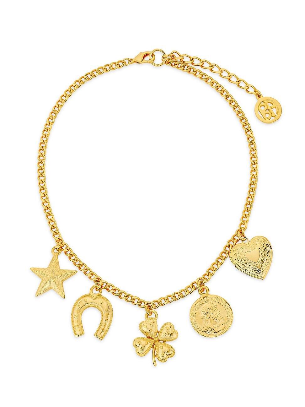 Womens 24K-Gold-Plated Charm Necklace product image