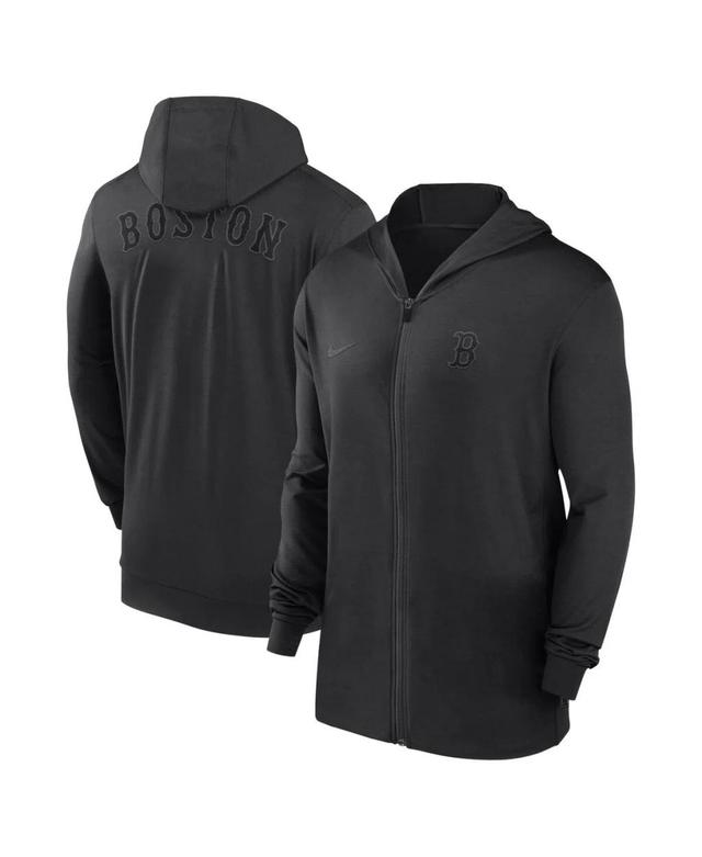 NIKE Men's  Black Boston Red Sox Authentic Collection Travel Performance Full-zip Hoodie Product Image