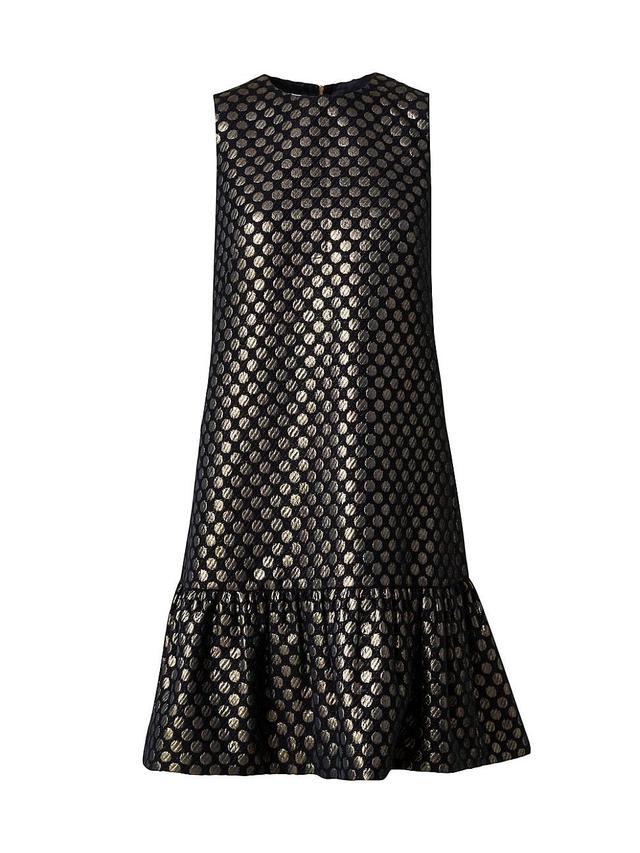 Metallic Polka Dot Jacquard Dress Product Image