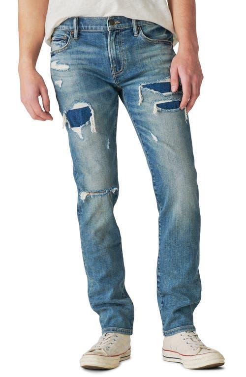 Lucky Brand 110 Advanced Stretch Ripped Slim Fit Jeans Product Image