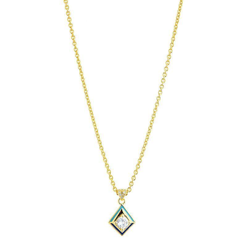 MC Collective Azurine Pendant Necklace, Womens Gold Tone Product Image