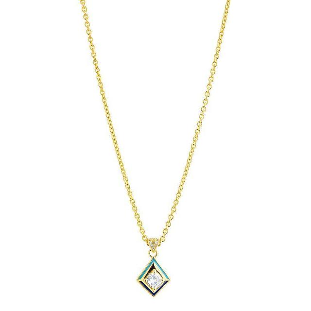 MC Collective Azurine Pendant Necklace, Womens Gold Tone Product Image