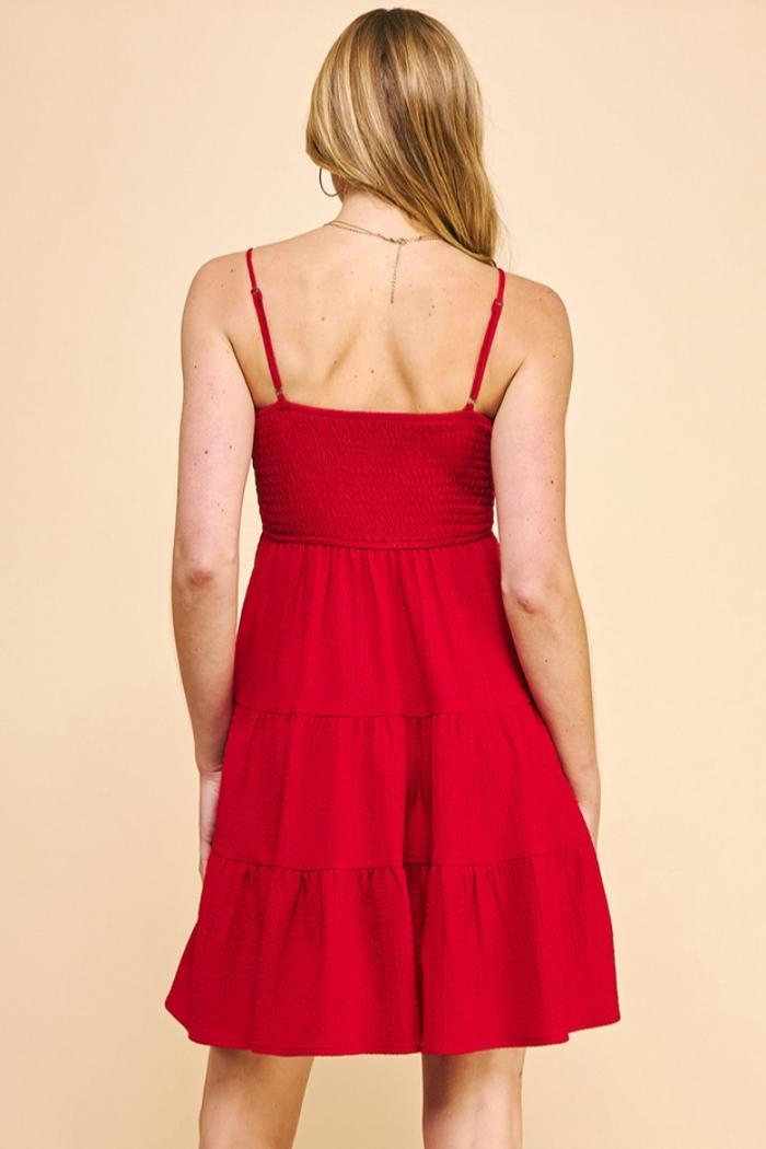 Edith Sleeveless Tiered Mini Dress Product Image