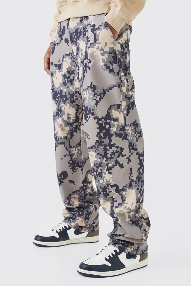 Tall Relaxed Pixelated Camo Pants | boohooMAN USA Product Image