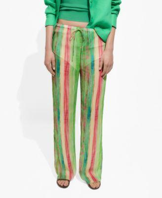 Women's Semi-Transparent Printed Pants Product Image