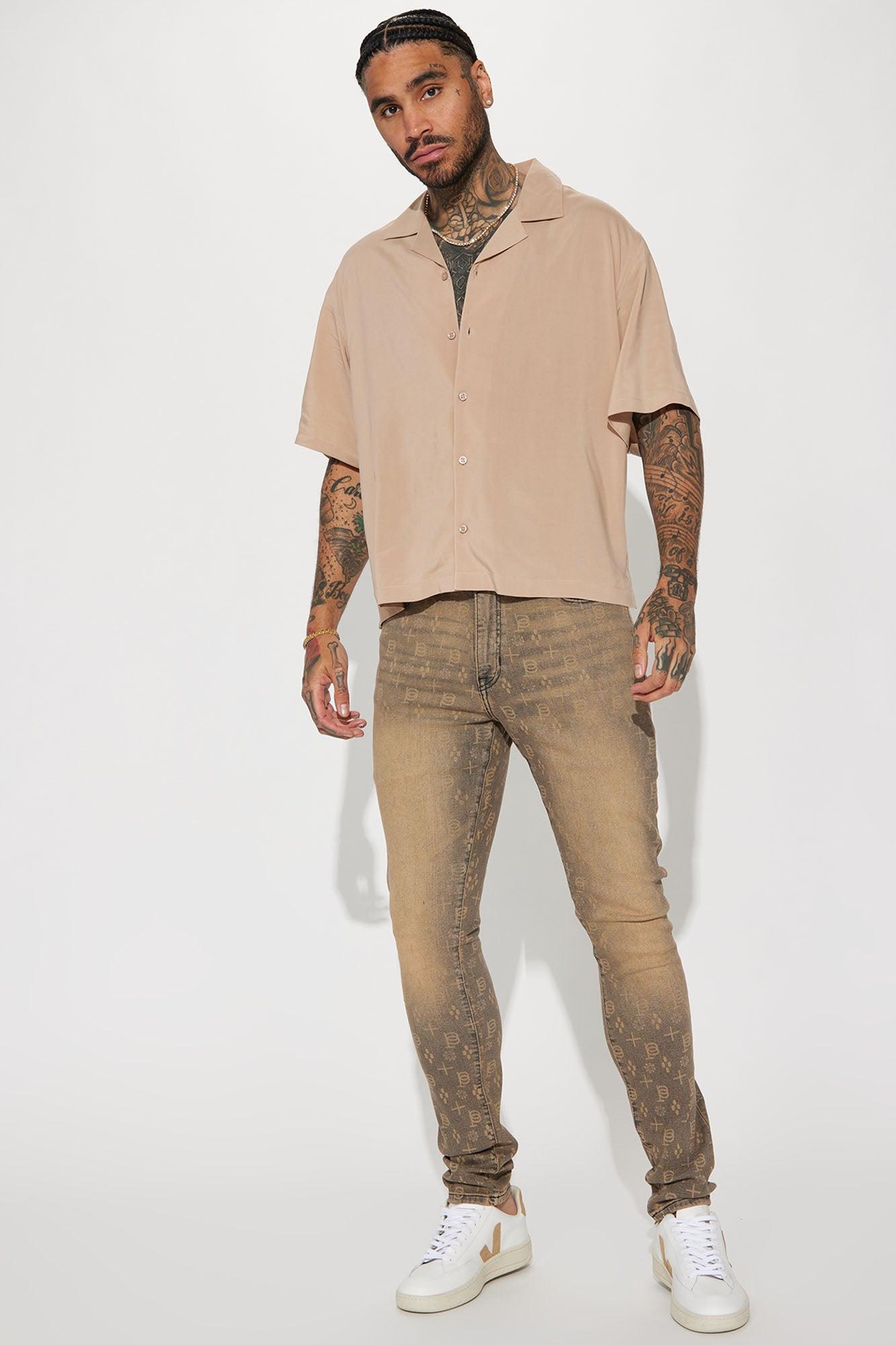 Dawson Relaxed Short Sleeve Cuban Shirt - Taupe Product Image