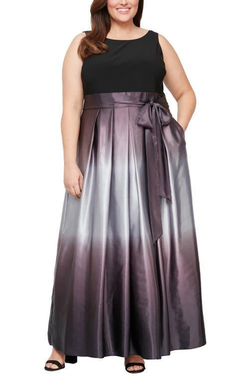 SL FASHIONS Ombr Satin Gown Product Image