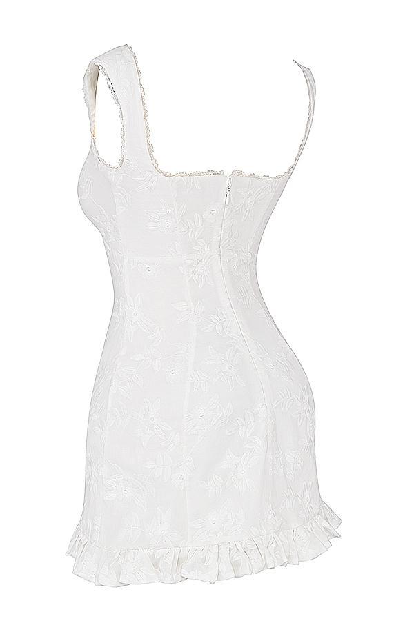 Odessa White Embroidered Mini Dress Product Image