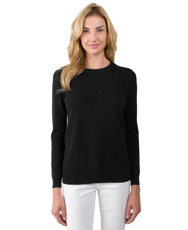 Jennie Liu Womens 100% Pure Cashmere Long Sleeve Crew Neck Pullover Sweater Product Image