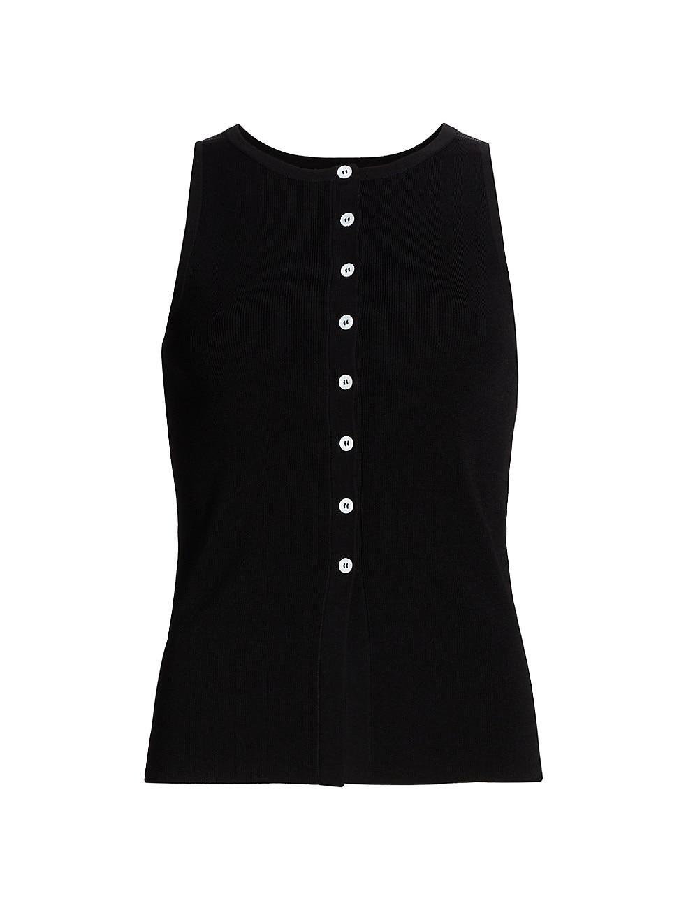 Womens Knit Sleeveless Cardigan Product Image