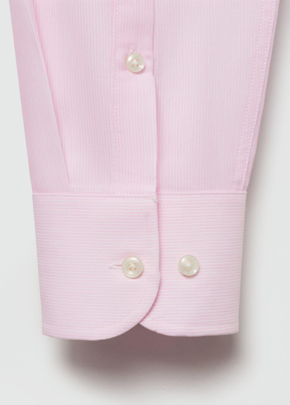 Mango Mens Micro-Stripe Twill Dress Shirt Product Image