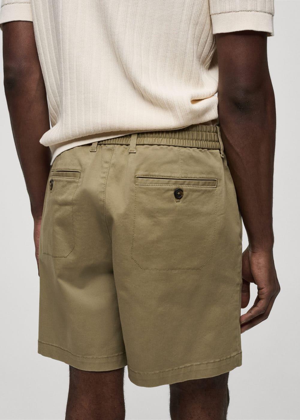 MANGO MAN - Cotton shorts with drawstring khakiMen Product Image