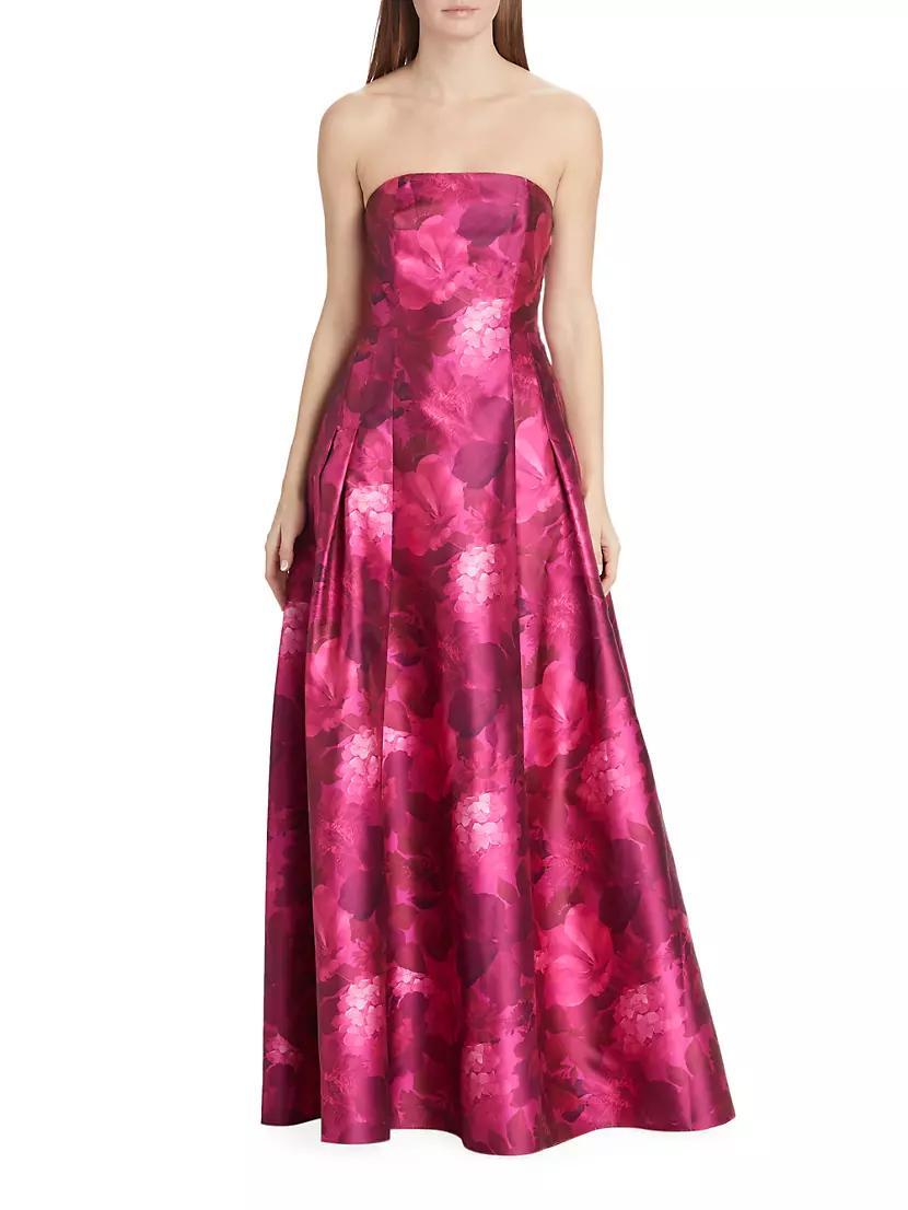 Zofia Floral Strapless Gown Product Image