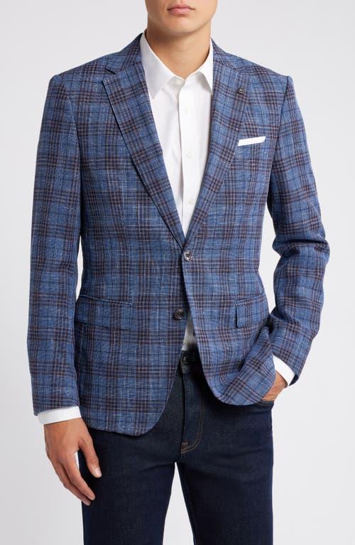 Hutson Glen Plaid Slim Fit Sport Coat In Dark Blue Product Image