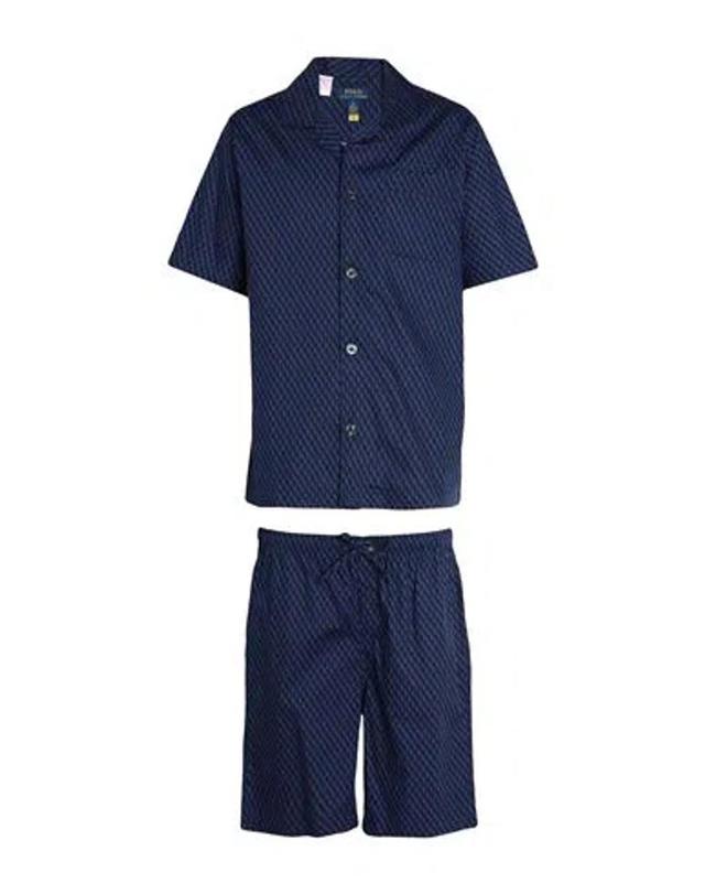 POLO RALPH LAUREN Striped Cotton Pajama Set Man Sleepwear Blue Size L Cotton Product Image