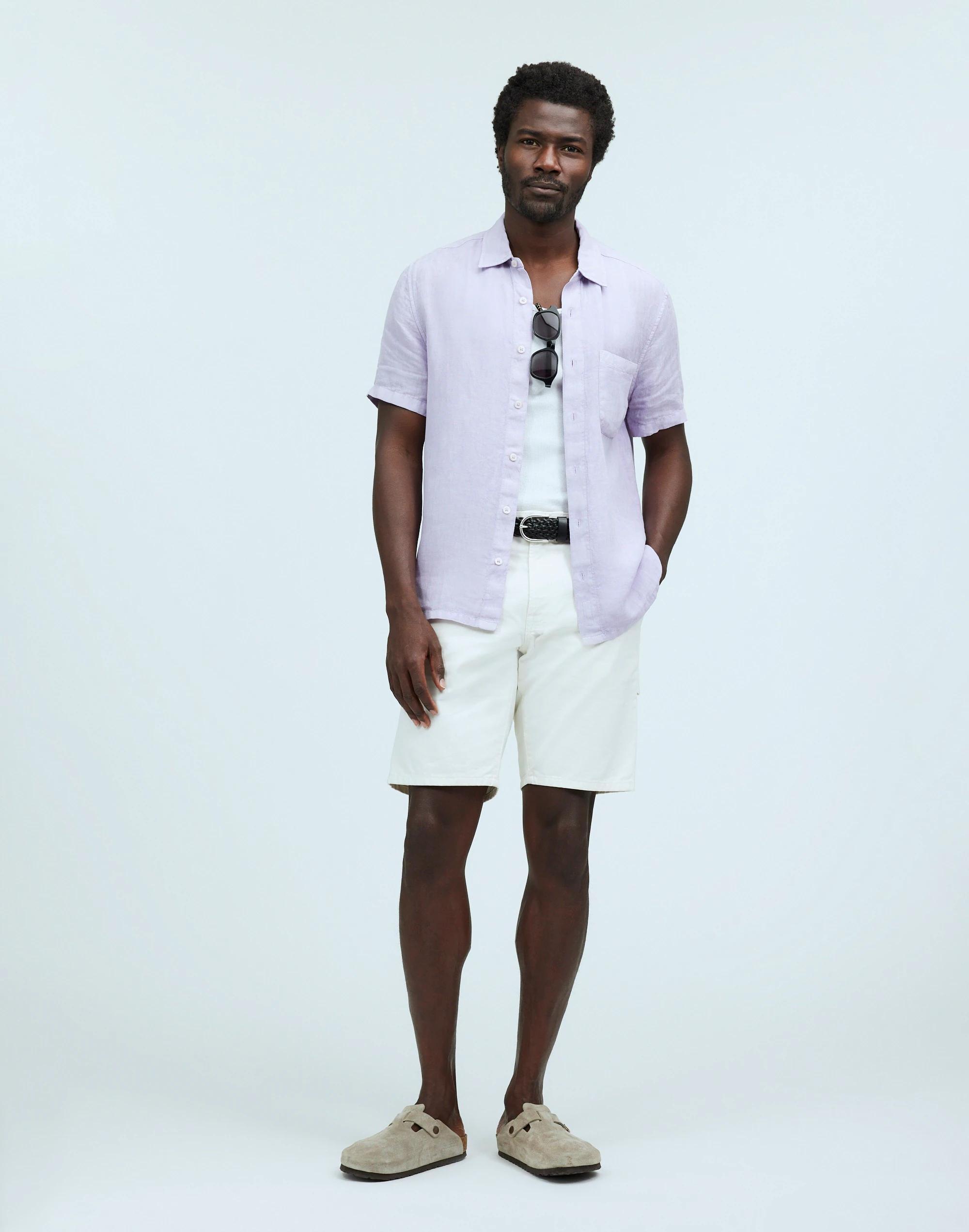 Easy Short-Sleeve Shirt in Linen Product Image